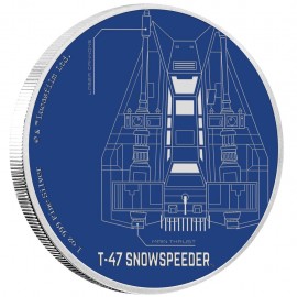 1 Unze Silber Snowspeeder  Star Wars Ships Niue