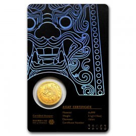 1/10 oz Unze  Gold Südkorea South Korea Chiwoo Cheonwang 2017 Blister Schwarz