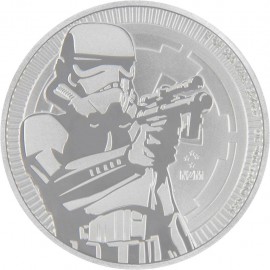 1 Unze oz Silber Stormtrooper Star Wars Niue 2018 BU