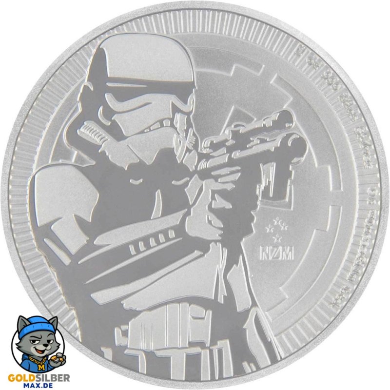 1 Unze oz Silber Stormtrooper Star Wars Niue 2018 BU
