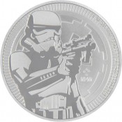 1 Unze oz Silber Stormtrooper Star Wars Niue 2018 BU