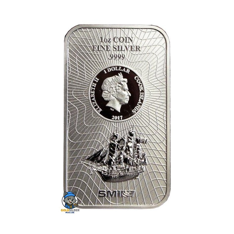 1 Unze Silber Cook Islands Münzbarren Neues Design