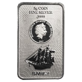 5 g  Silber Cook Islands Münzbarren Neues Design