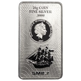20 g  Silber Cook Islands Münzbarren Neues Design