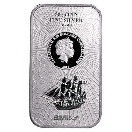 50 g  Silber Cook Islands Münzbarren Neues Design