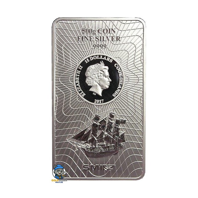 500 g Silber  Münzbarren Cook Islands