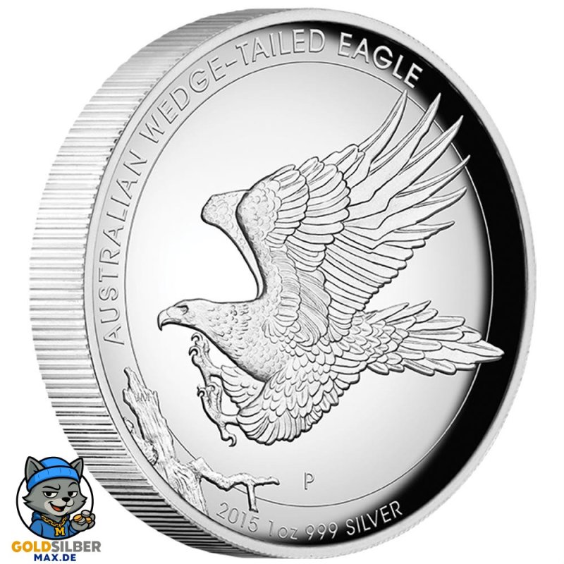 1 Unze Silber Wedge-Tailed Eagle PP 2015 Higl Relief