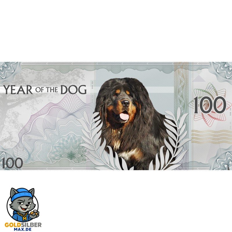 5 g Silber Year of the Dog  100 Togrog Mongolia  