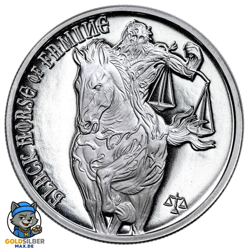 1 Unze Silber Round Provident red Horse of Conquest 1 oz Silver Round | Four Horsemen of the Apocalypse