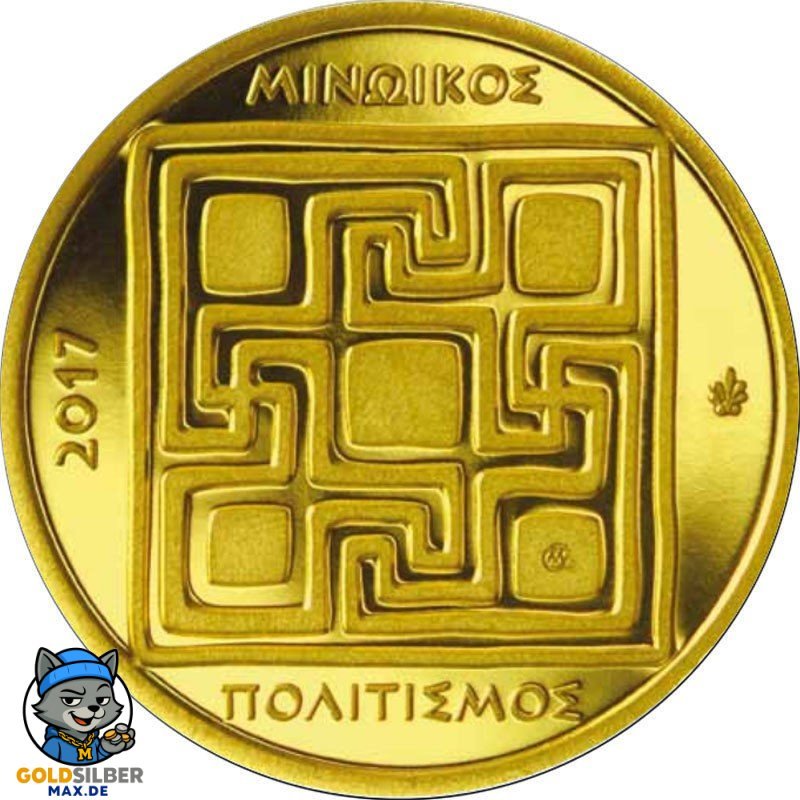 1 g Gold  Griechenland 50 Euro 2017 PP Minoische Zivilisation 999,9er 