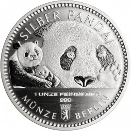 1 Unze Silber Medaille Pandas für Berlin 2018