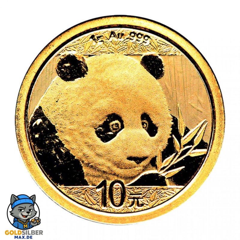 1 gramm g  Unze China Pana Goldmünze 2018