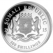 1 oz Silber Somalia Elefant 2015 coloriert farbig