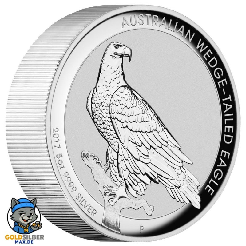 5 Unzen Silber Wedge-Tailed Eagle PP 2016 High Relief