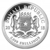 1 Kilo Silber Somalia Elefant 2018 Night Edition Giant Moon  farbig