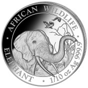 1/10 Unze oz Silber Somalia Elefant 2018