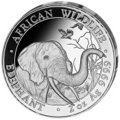 2 Unze oz Silber Somalia Elefant 2018