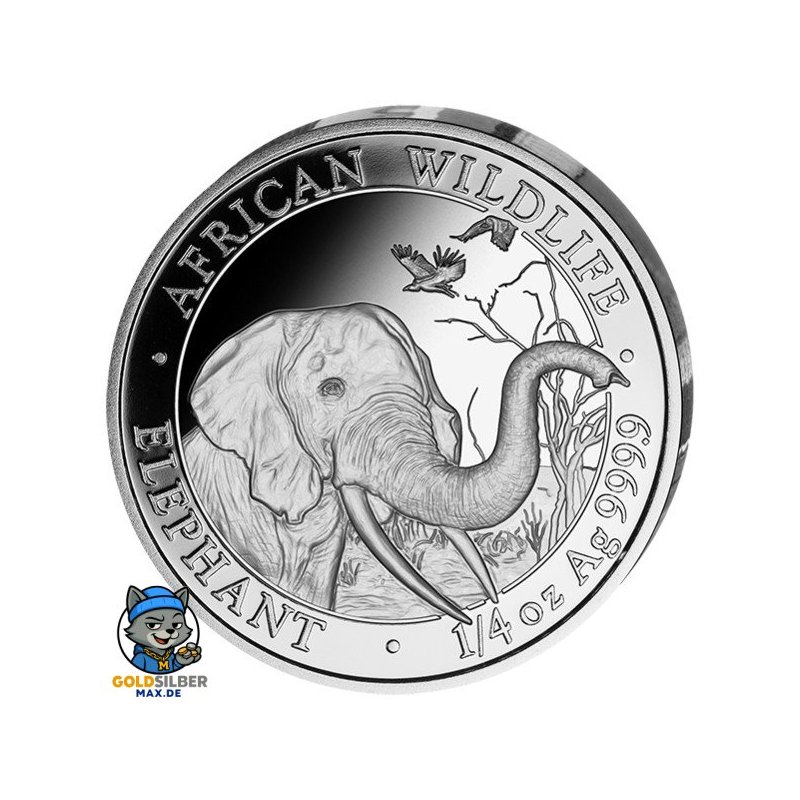 1/4 Unze oz Silber Somalia Elefant 2018