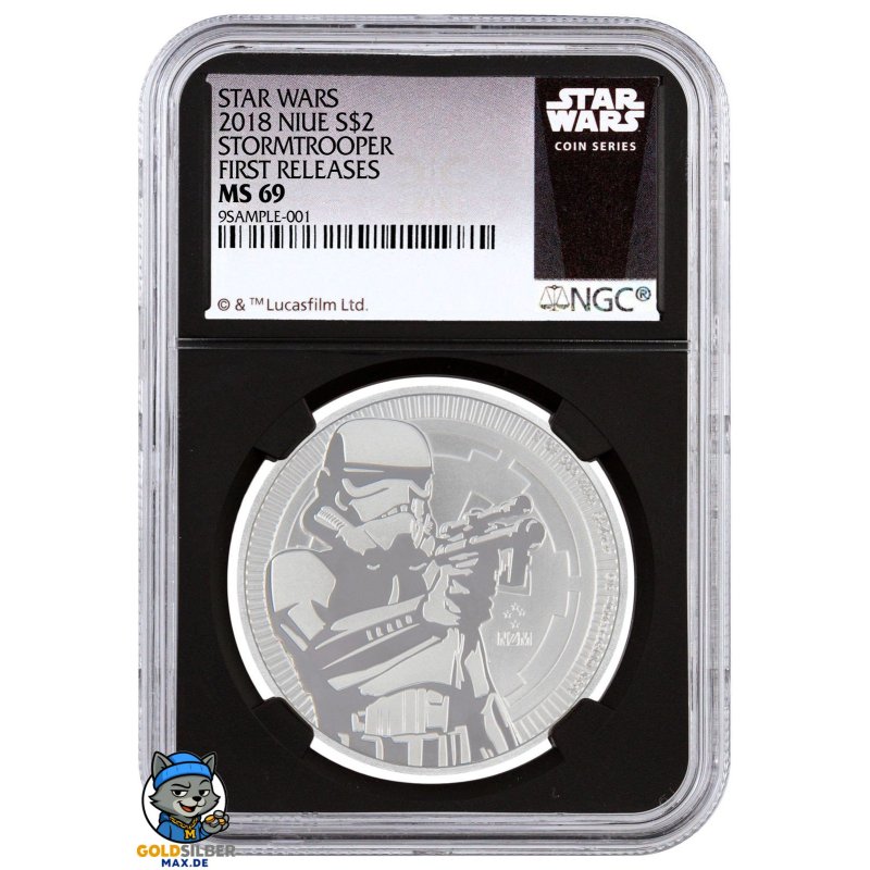 1 Unze Silber Darth Vader Star Wars NGC MS69  Niue 2017