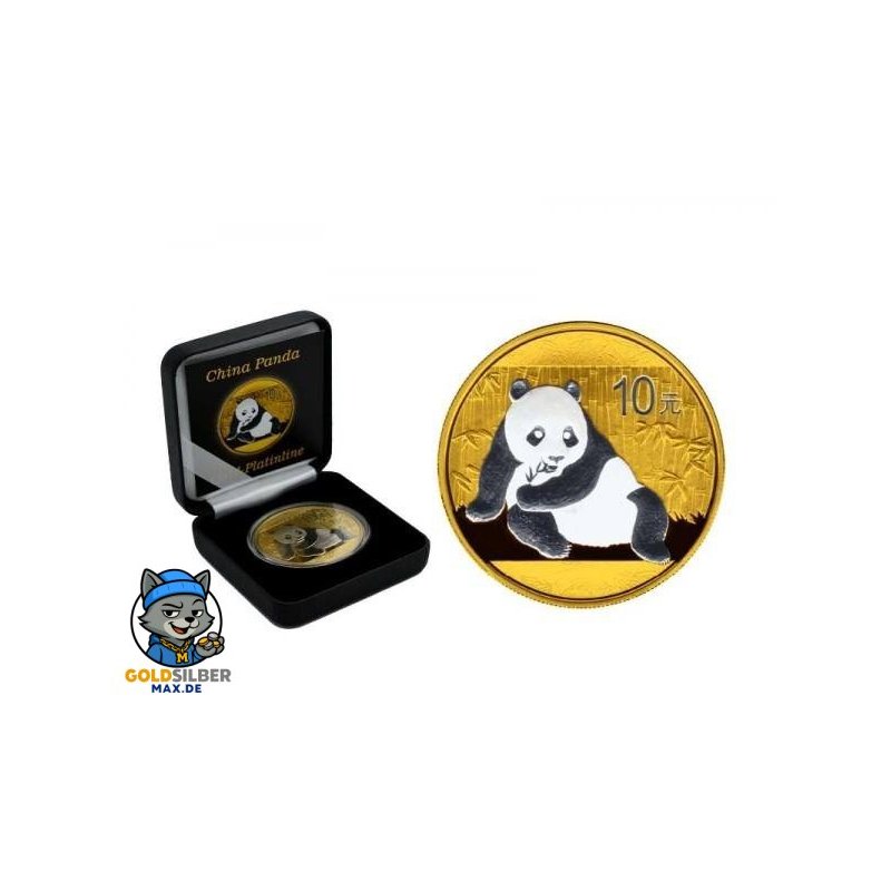 1 Unze Silber China Panda 2015 Gold Platin