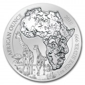 1 Unze Silber Ruanda Giraffe 2018