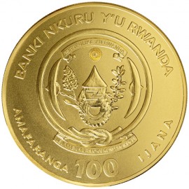 1 Unze Gold Ruanda Hahn 2017