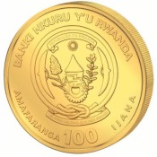 1 Unze Gold Ruanda Giraffe 2018 