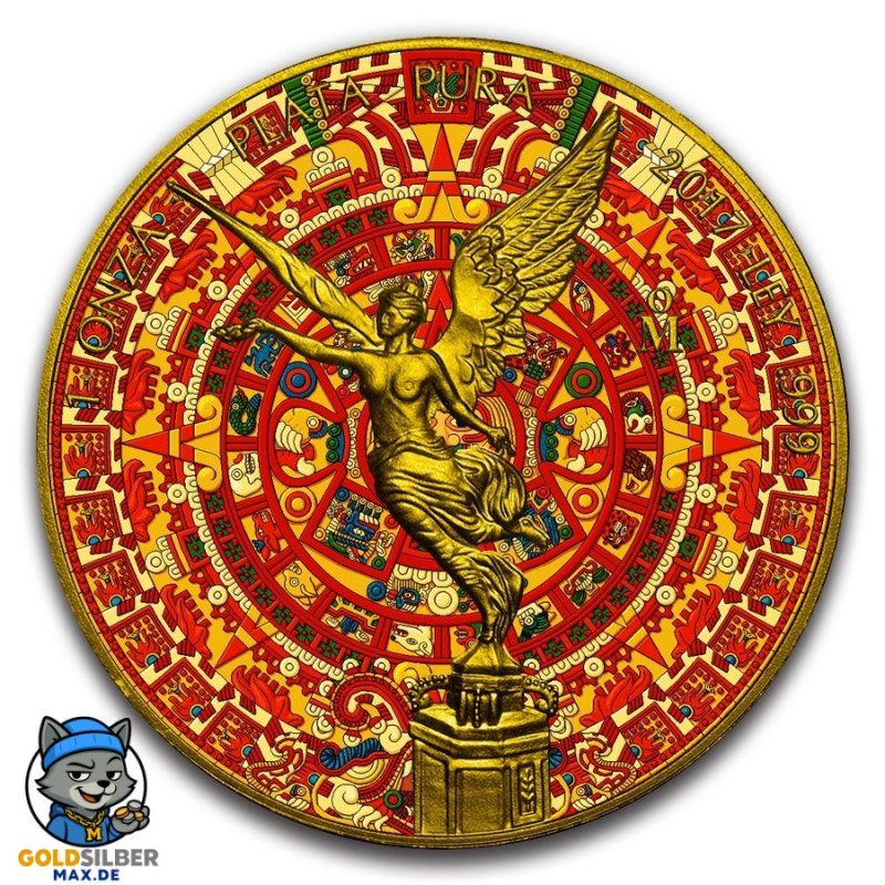 1 Unze Silber Mexiko Libertad 2017 Aztec Calendar