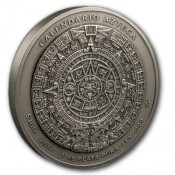 1 Kilo Silber Aztekenkalender Antique Finish 2017
