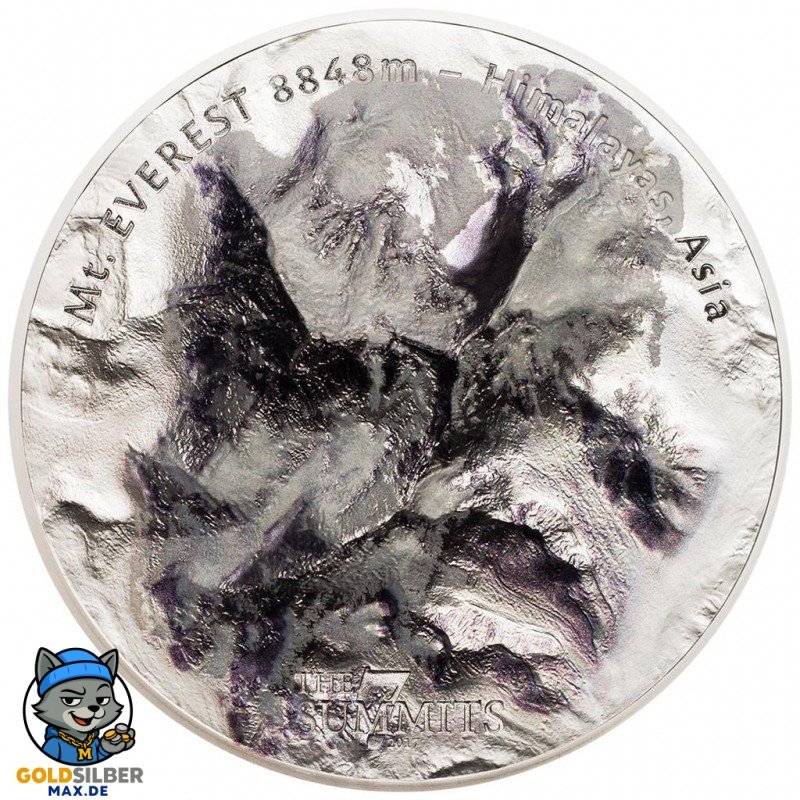 5 Unzen  oz Silber $25  Mont Everest Proof 2017 Cook Islands 