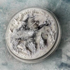 25 $ Dollar The 7 Summits Denali Mount McKinley Ultra High Relief Cook Islands 5 oz Silber 2016