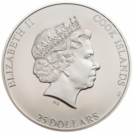 25 $ Dollar The 7 Summits Denali Mount McKinley Ultra High Relief Cook Islands 5 oz Silber 2016