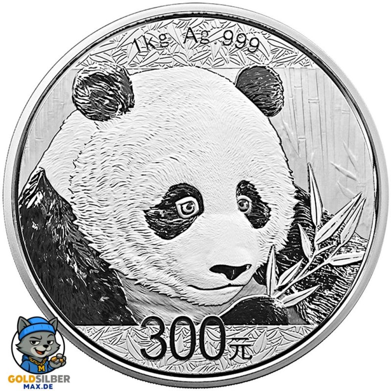 1 kg Kilo Silber China Panda 2018 PP BOX