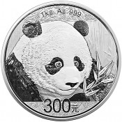 1 kg Kilo Silber China Panda 2018 PP BOX