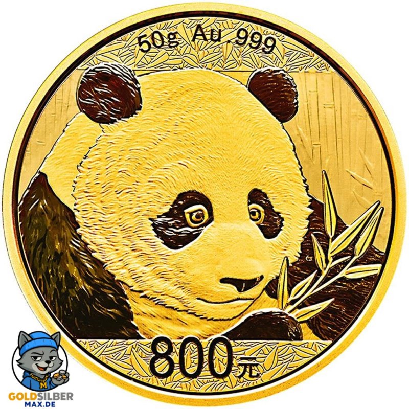 50 Gramm China Panda Goldmünze 2018 BOX