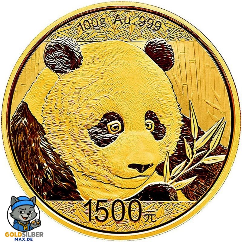 100 Gramm China Panda Goldmünze 2018 BOX