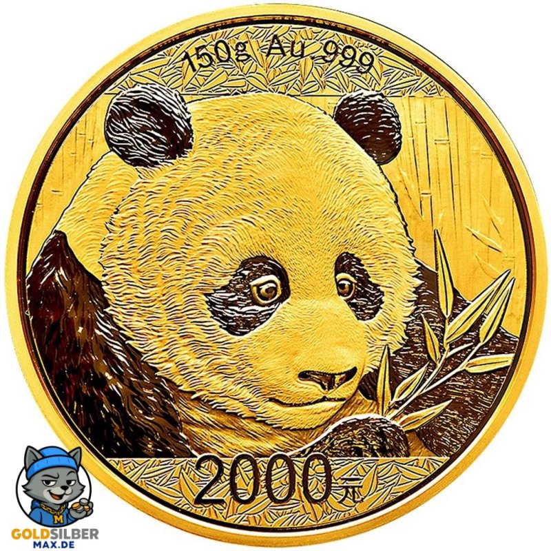 150 Gramm China Panda Goldmünze 2018 BOX