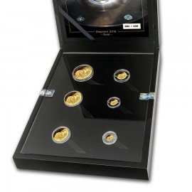 Somalia Elefant Set 1/10 - 1 Unzen  Gold PP Goldmünze