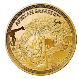 1 Unze Gold African Safari Lion 2018 PP 5000  Francs CFA  Bilder zeigen teilweise die vom Motiv identische 5 oz Münze