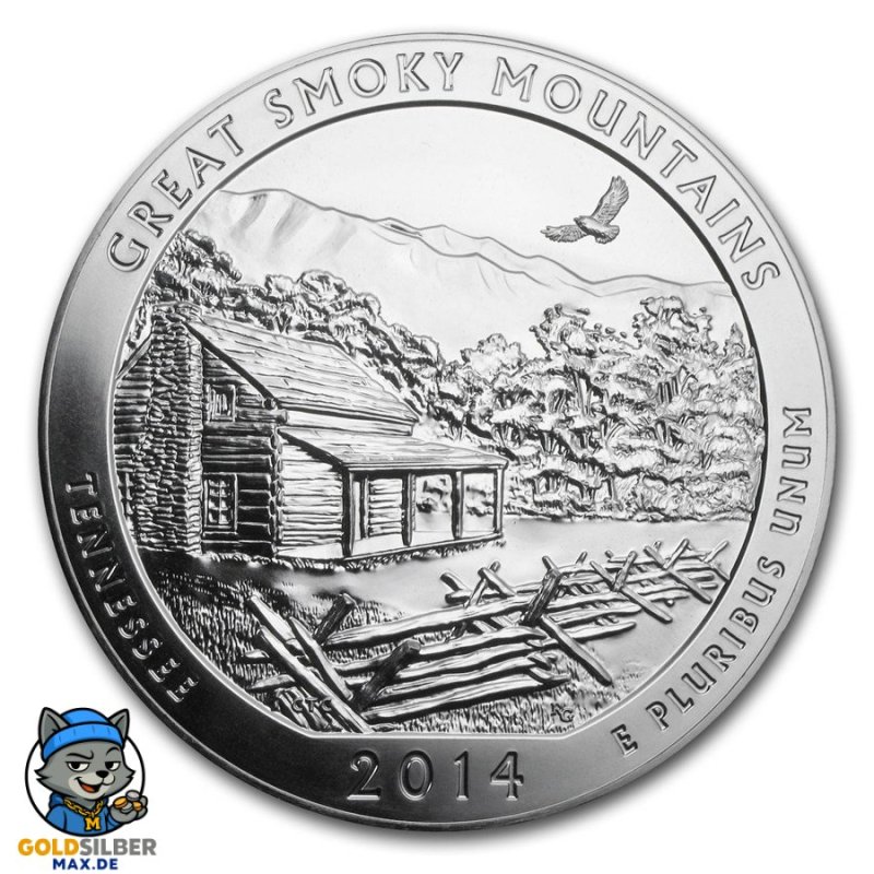 5 Unze Silber America The Beautiful ATB Great Smoky Mountains National Park Tennesee