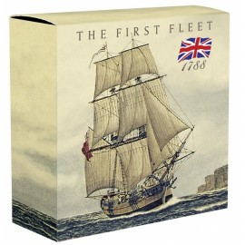 2 Unzen Silber oz first fleet  high relief Niue