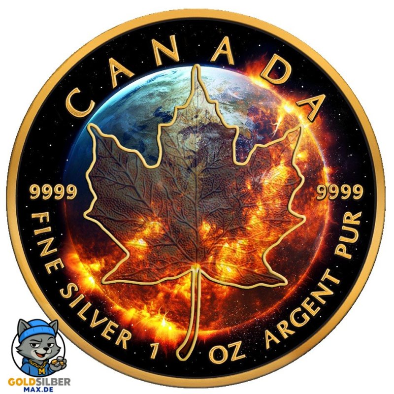 1 Unze Silber Maple Leaf Apocalypse 2  2017