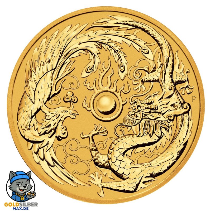 1 oz Unze Gold  Dragon & Phönix   Perth Mint 2017 VVK Dragon