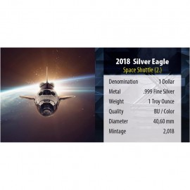 1oz 1 Unze American Eagle Silber Silbermünze Space Shuttle