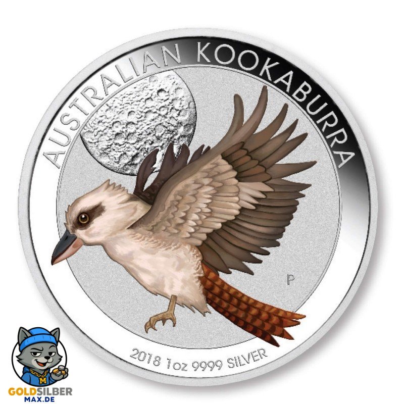 1 Unze Silber Australien Kookaburra 2018 WMF Berlin  Farbig