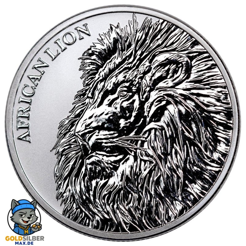 1 Unze Silber African Lion Tschad 2018