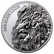 1 Unze Silber African Lion Tschad 2018