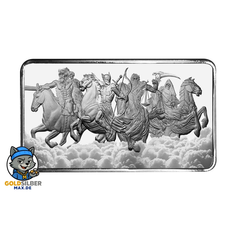 10 oz Silber Barren  Four Horsemen of the Apocalypse