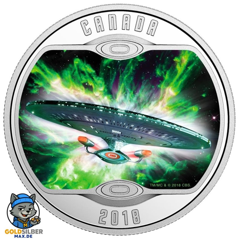 1/2 Unze Silber Canada Captain James T.Kirk 50 Jahre Star Trek 2016