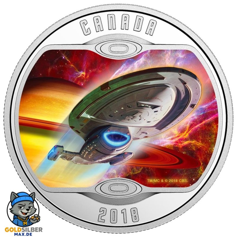1/2 Unze Silber Canada VoyagerStar Trek 2018